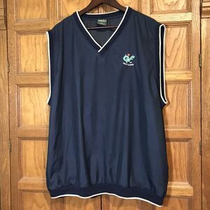Weatherproof Garment Co. Men's XXL Navy Gray Pullover Golf Vest GF Golf Classic